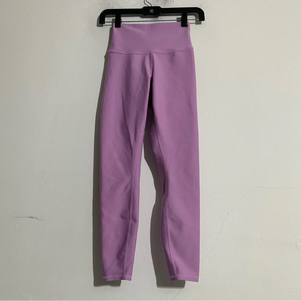Alo Yoga 7/8 AirLift Compressive Leggings Purple Pink XS Activewear Workout